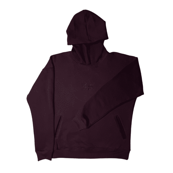 BASIC HOODIE DARK MAROON - Image 3